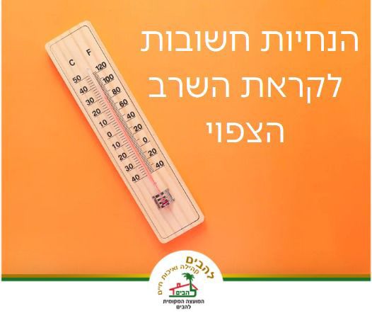 הנחיות חשובות לקראת השרב הצפוי 10-12.7.2024